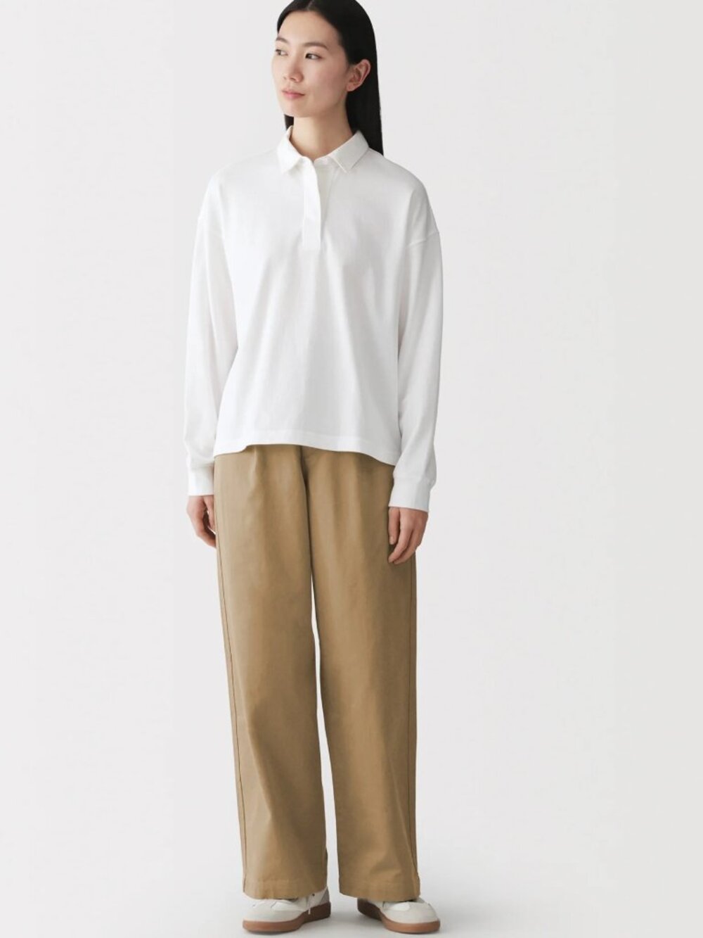 MUJI Chino Darted Wide Pants